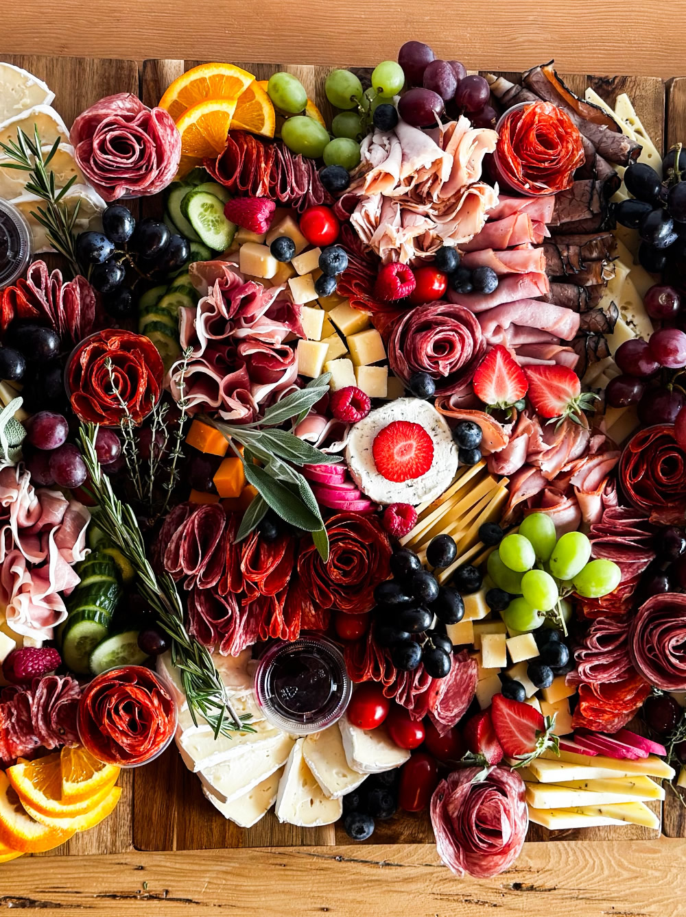 charcuterie tray, table