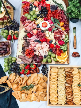 charcuterie boards and grazing trays